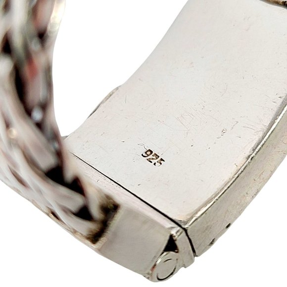 Sterling Silver Multi-Strand Woven/Wheat Bracelet Box Clasp #9097 - Picture 11 of 12